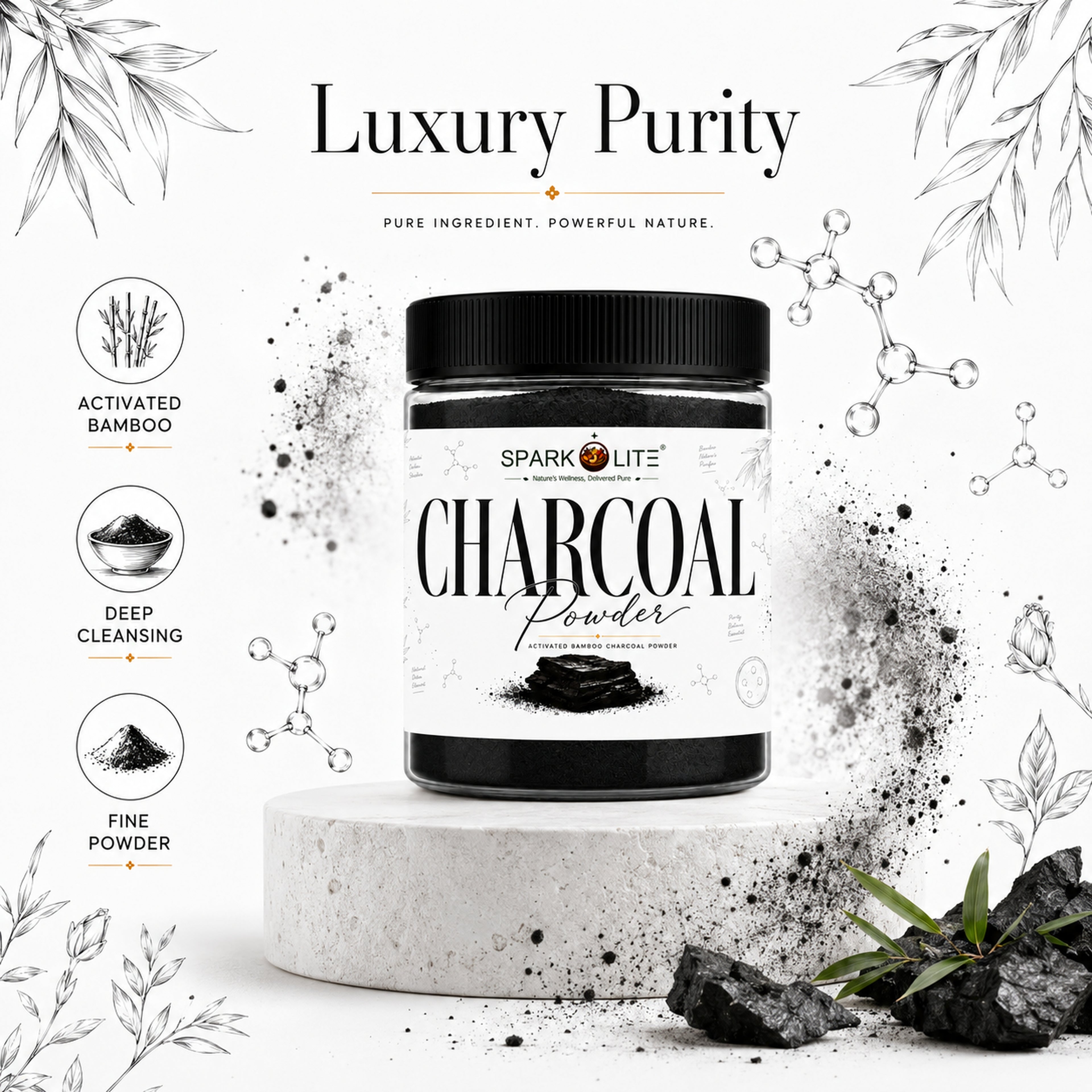Organic Activated Bamboo Charcoal Powder