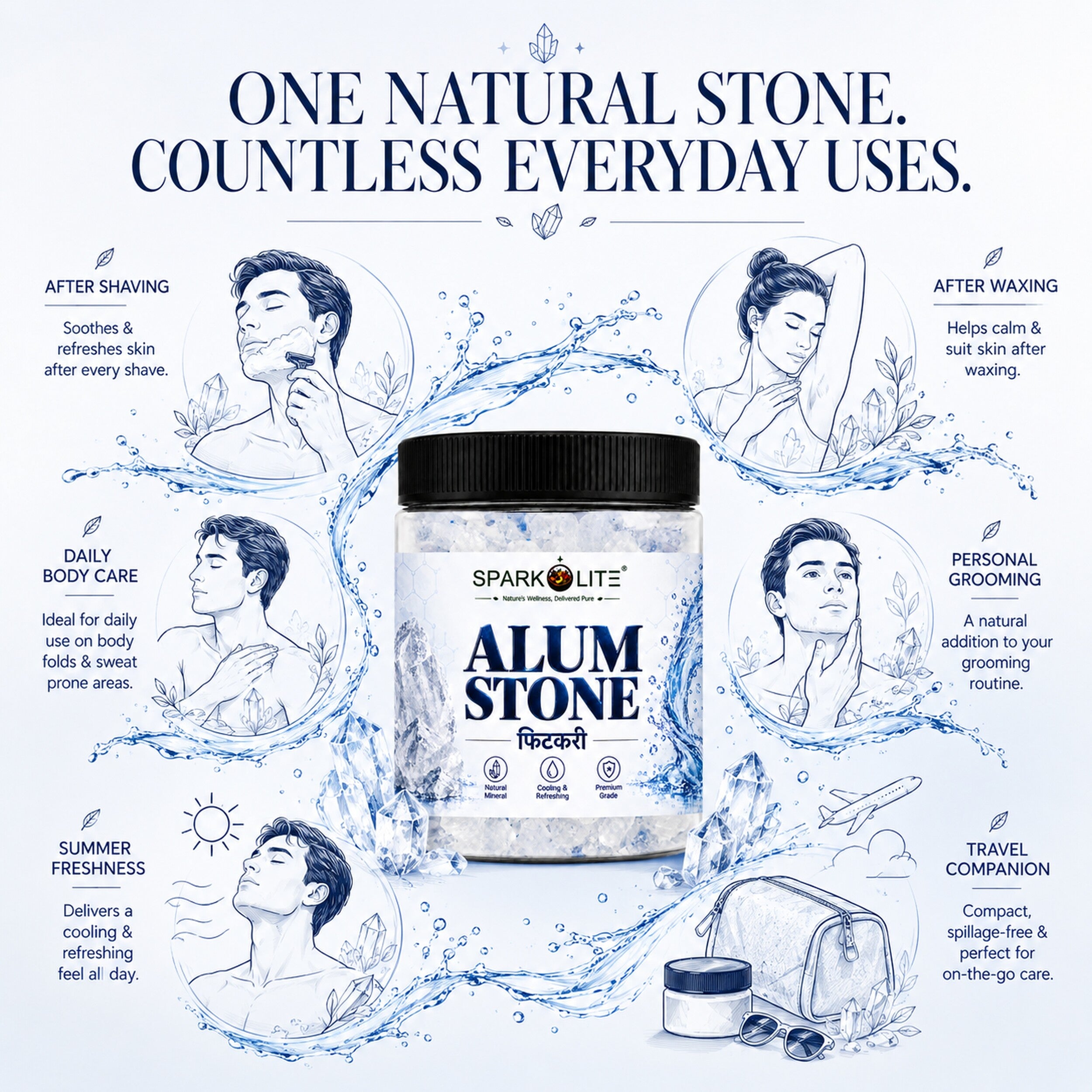 Organic Alum Stone (Fitkari)