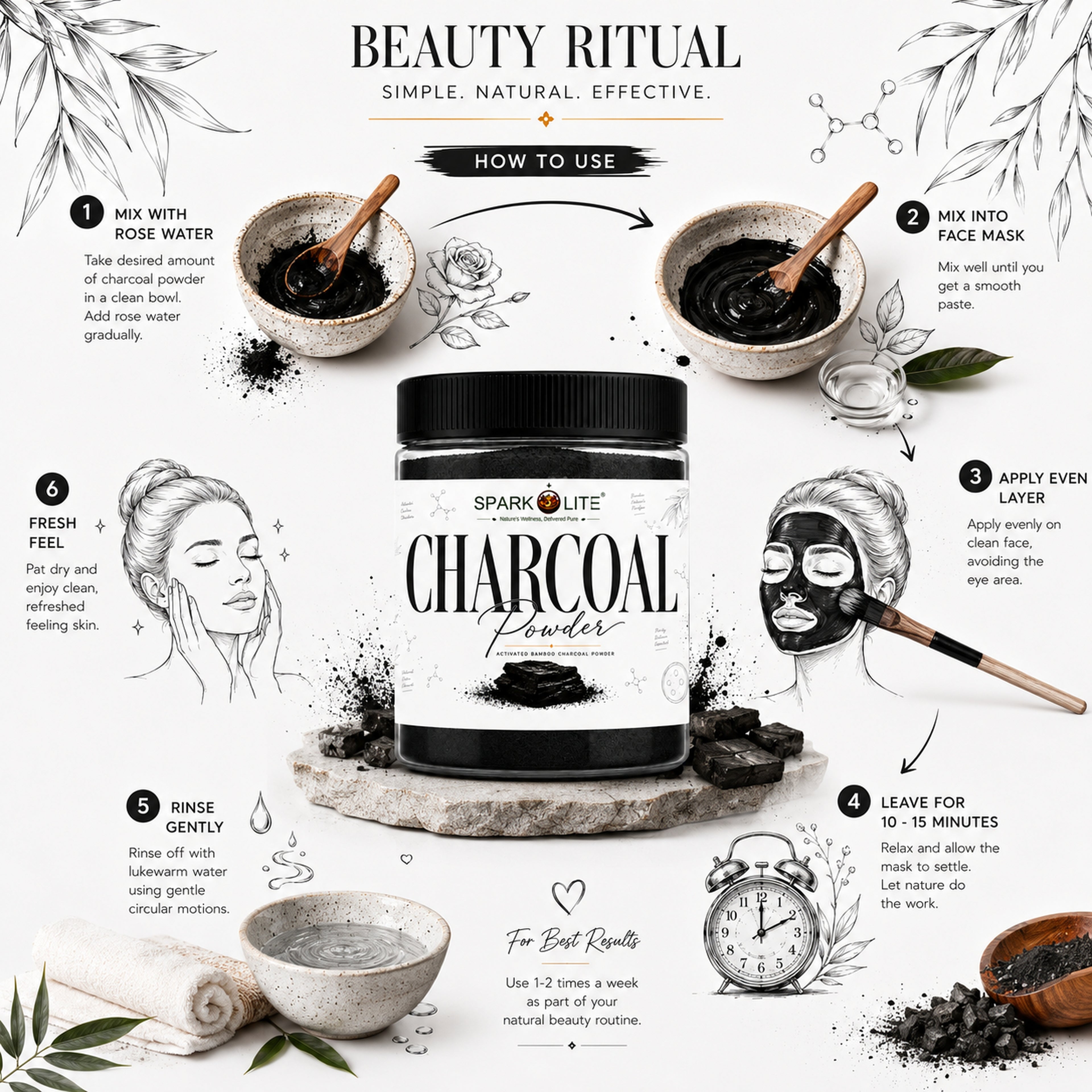 Organic Activated Bamboo Charcoal Powder