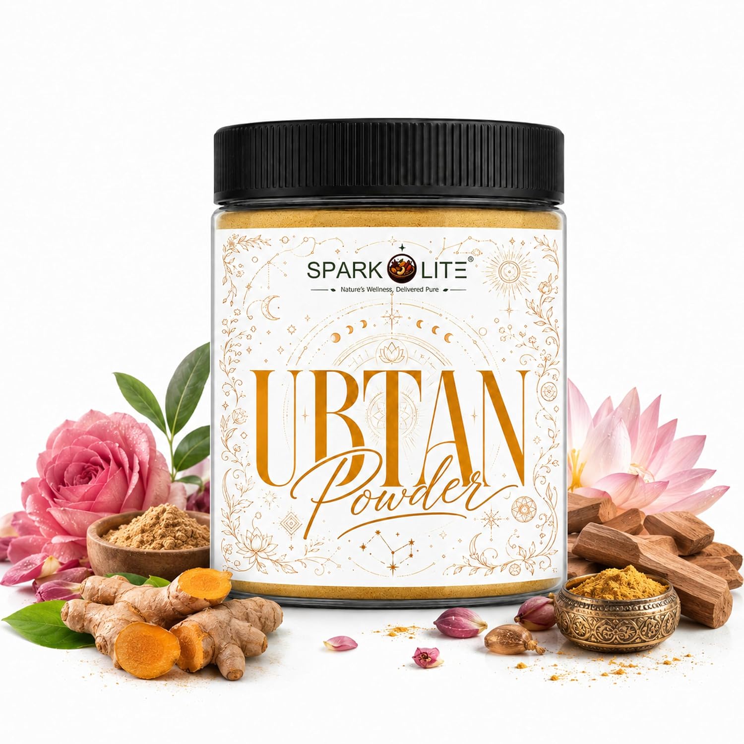 Organic Ubtan Powder for Face & Body 150 Gram| Traditional Ayurvedic Herbal Bath Powder | Natural Skin BrSPARKOLITE® Ubtanemoval Formula | Deep Cleansing & Gentle Exfoliation | For Men & Women