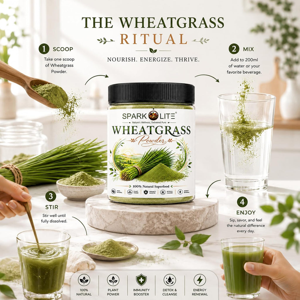 Organic Wheatgrass Powder | Pure Natural Superfood | Rich in Chlorophyll, Antioxidants & Plant Nutrients | Supports Detox, Energy & Daily Wellness | No Added Sugar, Preservatives or Artificial Ingredients | Vegan (1 kg (pack of 2x500 Gms ))