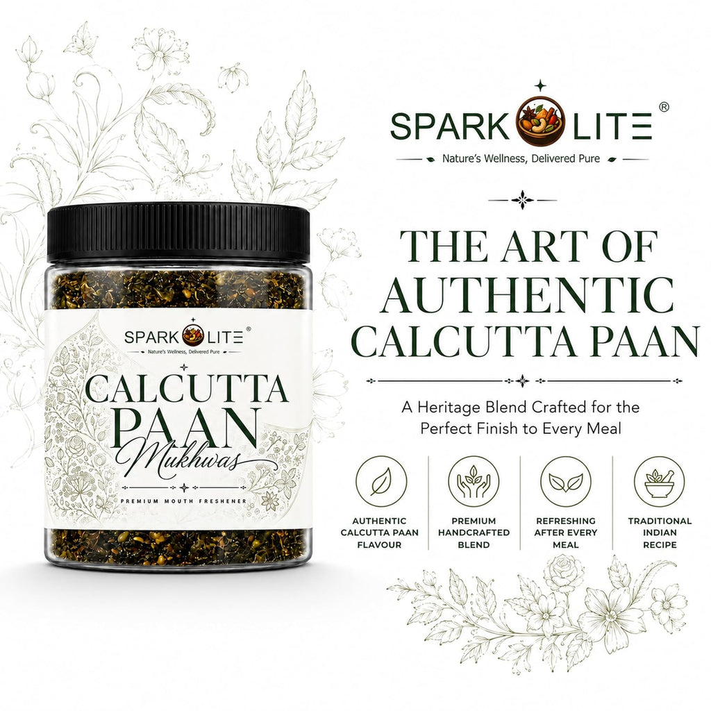 SPARKOLITE® Calcutta Paan Mukhwas 150 Gram| Premium Mouth Freshener | Traditional Indian After Meal Digestive Blend | Sweet & Refreshing Saunf Mix | No Artificial Colours