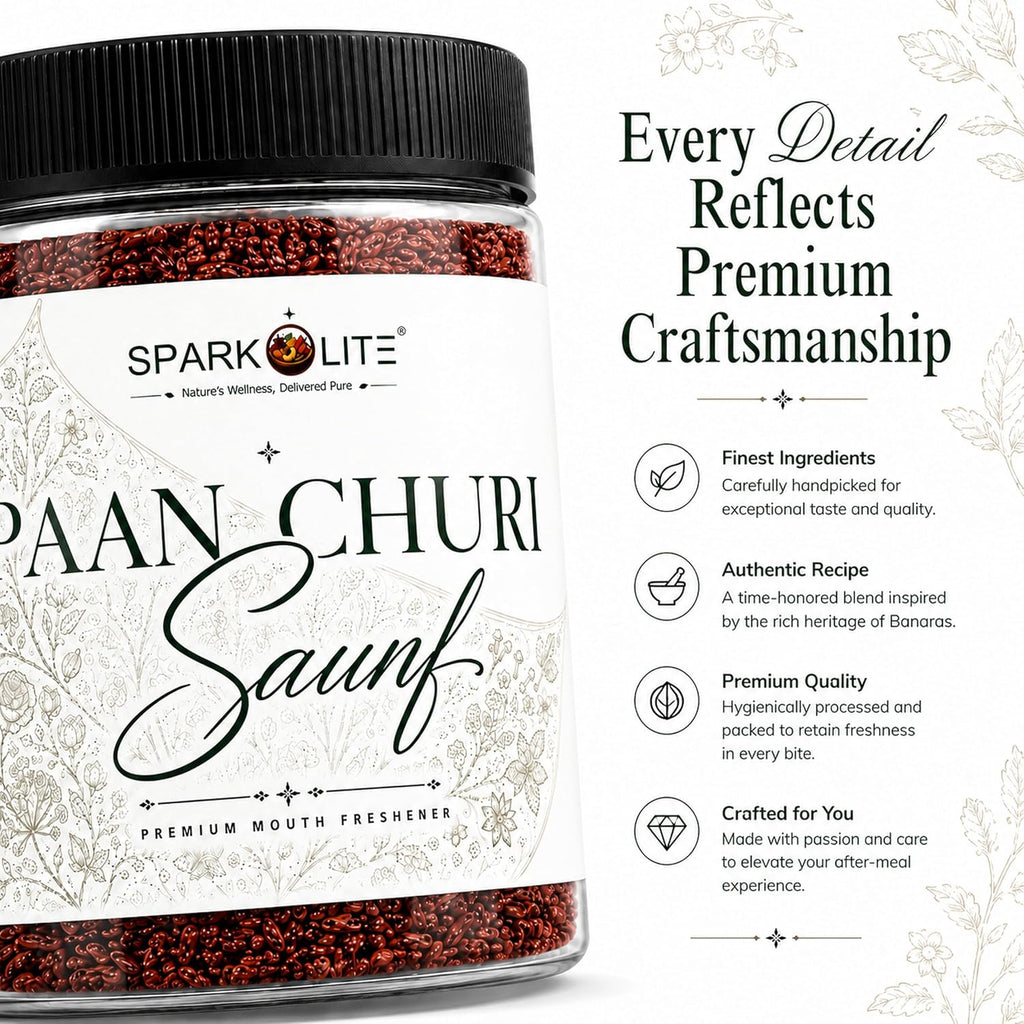 SPARKOLITE® Premium Paan Churi Saunf Mukhwas 150 Gram| Traditional Mouth Freshener | Sweet & Refreshing After Meal Digestive Mix | Premium Fennel Seed Blend | Ready to Eat