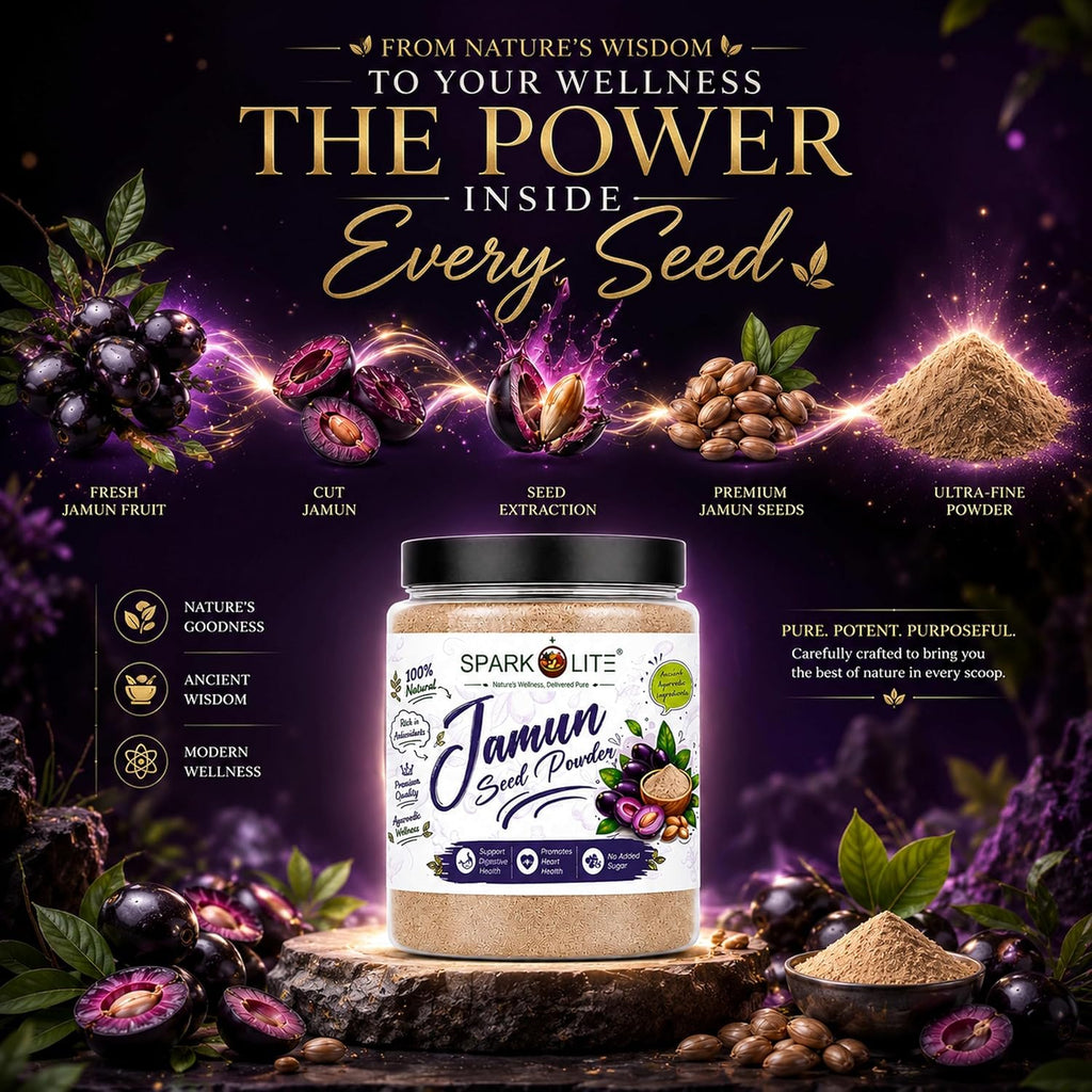 Organic Jamun Seed Powder | Premium Jamun Beej Powder | Finely Ground Syzygium Cumini Seed Powder | No Added Sugar, No Preservatives | Herbal Superfood for Daily Wellness (1 Kg (Pack of 2 x 500 Gms.))