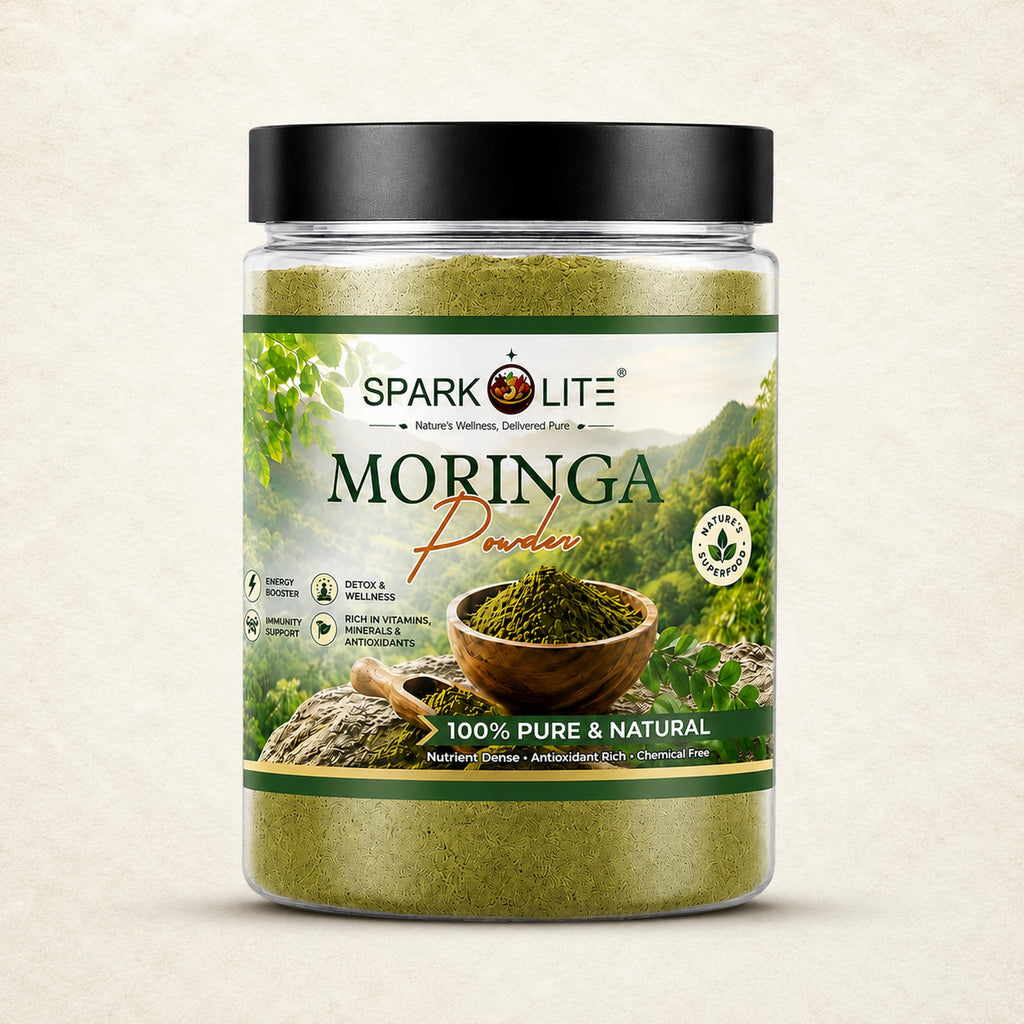 Organic Organic Moringa Powder | Pure Moringa Leaf Powder | Natural Superfood for Energy, Immunity & Detox | Vegan Herbal Supplement | Rich in Iron, Calcium & Antioxidants | No Additives (1 Kg ( pack of 2 x 500 G ))