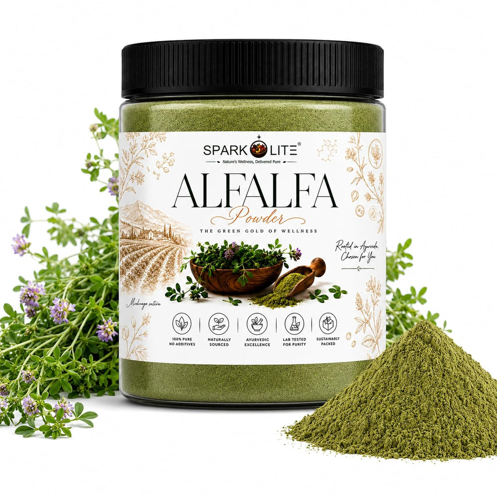 Organic Alfalfa Powder 150 gram | Premium Alfalfa Leaf Powder | Rich in Naturally Occurring Vitamins, Minerals & Chlorophyll | Green Superfood for Smoothies, Juices & Daily Wellness | 100% Pure | No Added Sugar | Vegan