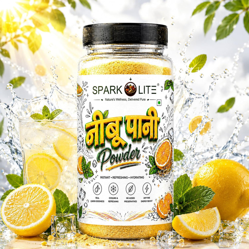 SPARKOLITE® Organic Neembu Pani Powder | Instant Lemon Drink Mix | Refreshing Nimbu Sharbat Premix | Summer Cooling Beverage | Lemonade Powder with Tangy Taste | Easy to Prepare (100 Gram)