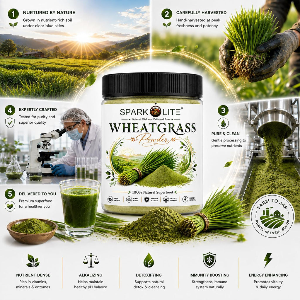 Organic Wheatgrass Powder | Pure Natural Superfood | Rich in Chlorophyll, Antioxidants & Plant Nutrients | Supports Detox, Energy & Daily Wellness | No Added Sugar, Preservatives or Artificial Ingredients | Vegan (1 kg (pack of 2x500 Gms ))